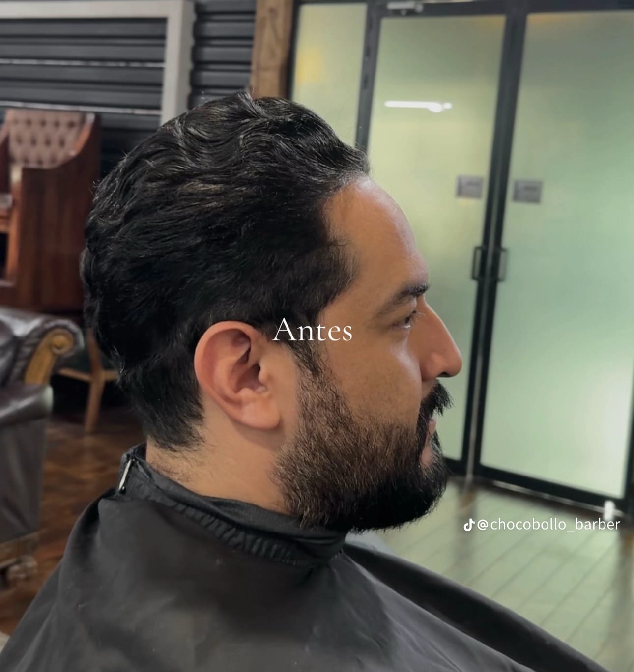 Cabello antes del corte profesional en Sienna Studio